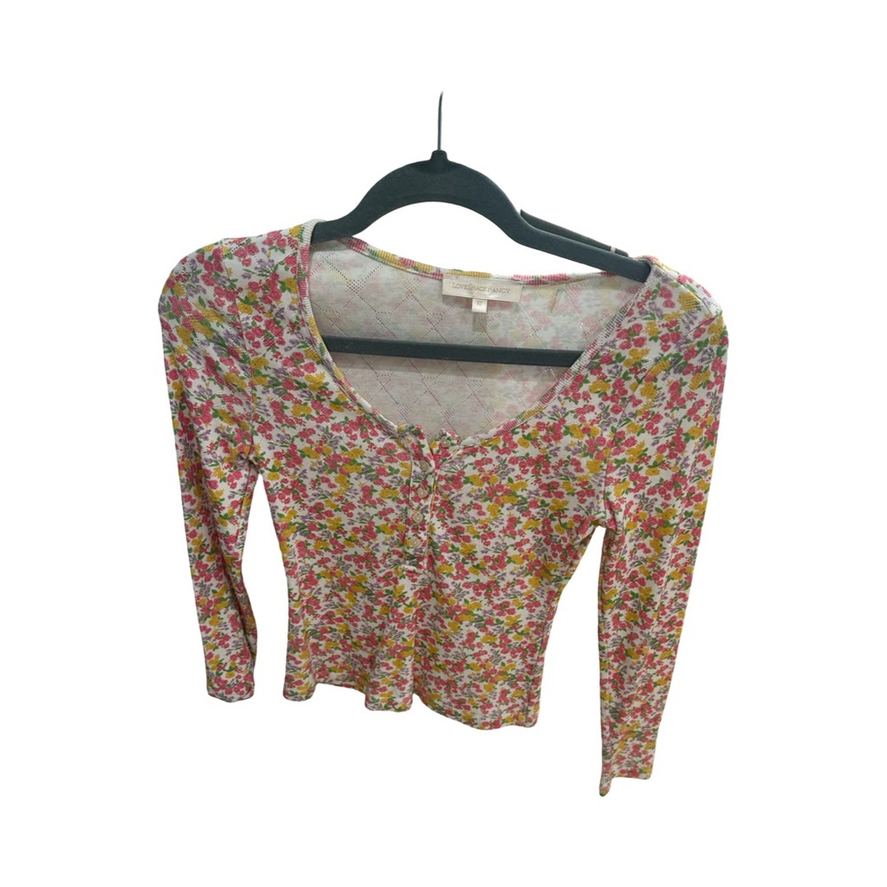LoveShackFancy Multicolor Floral Blouse